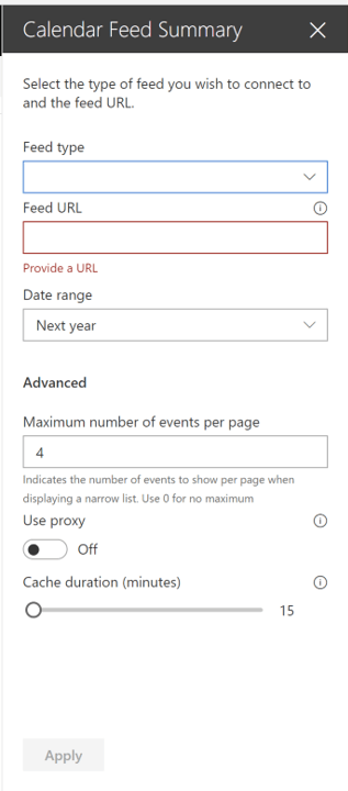 The web part's property pane